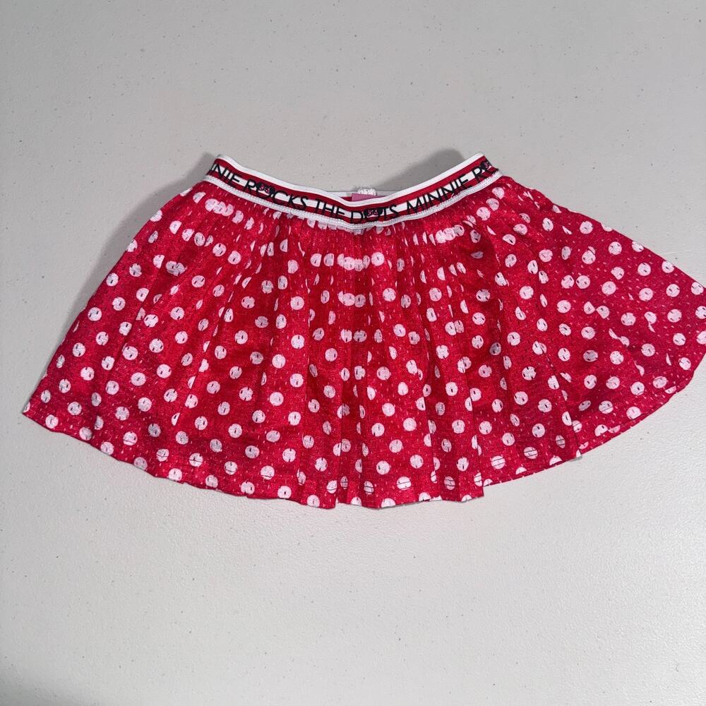 Disney Minnie Rock The Dots Girls‎ 4 Polka Dot Skirt Built in Shorts Red White